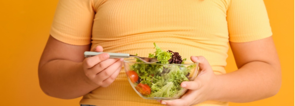 Woman on diet eats a salad and wonders why she can’t lose weight and keep it off 